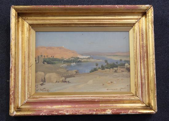 Carl Wuttke (1849-1927) Aswan 5 x 7.5in.